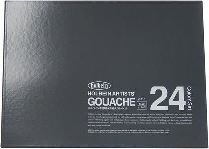Holbein Artist Gouache Set of 24 G715 : 24 x 15ml tubes