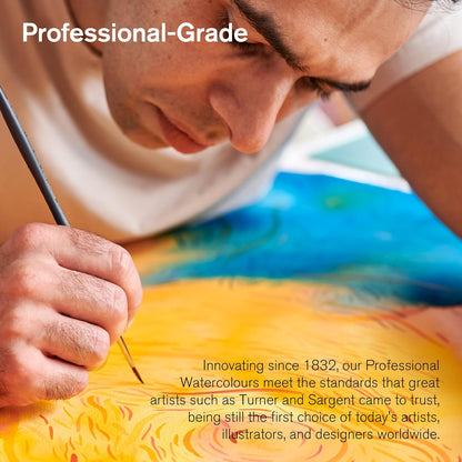 Winsor & Newton Professional Watercolor Paint Set, Black Box Set, 12 Half Pan