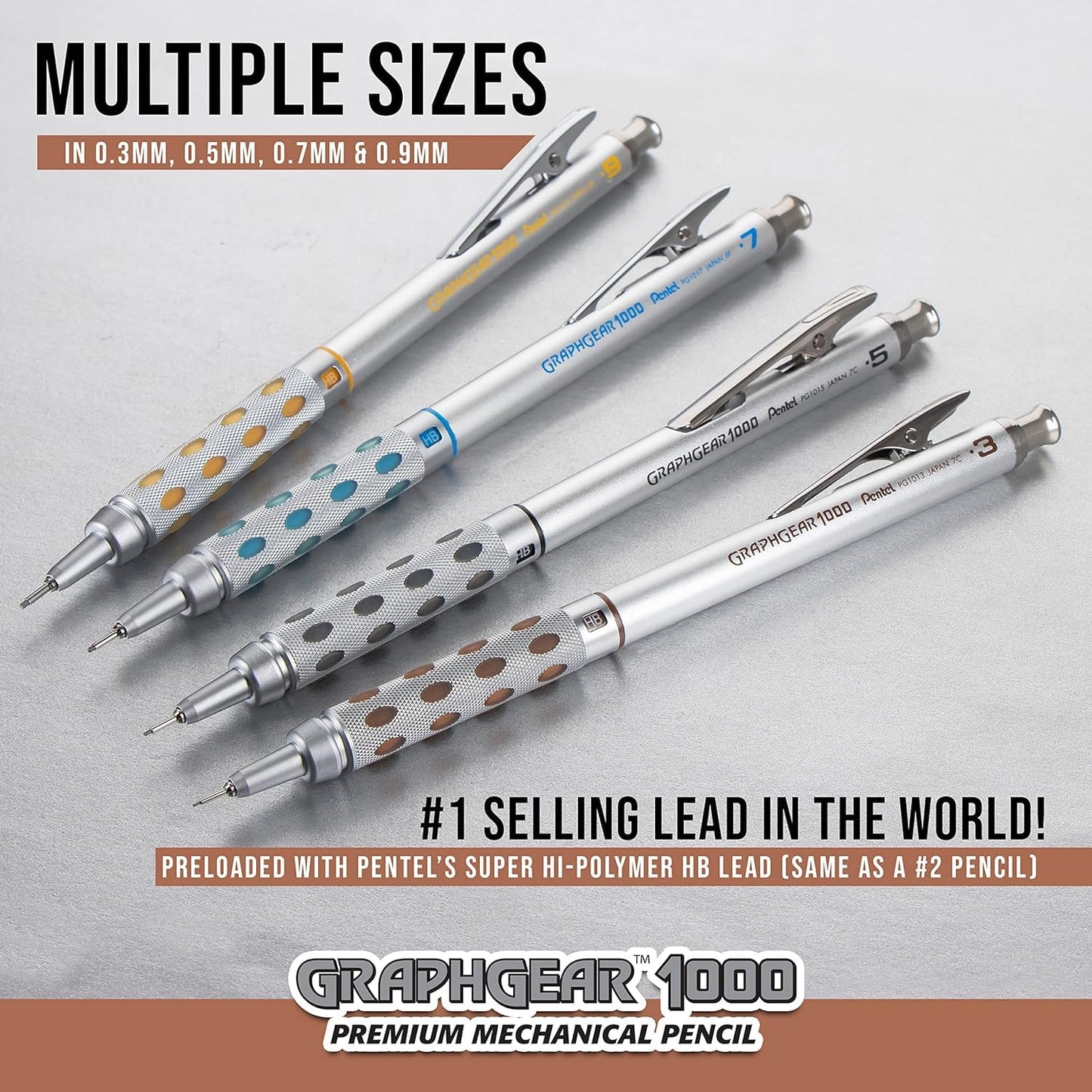 Pentel GraphGear Mechanical Pencil 1000 PG1017 0.7mm