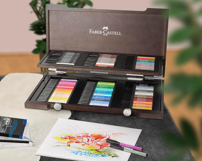 Faber-Castell Pitt Artist Wooden Box, Pack of 90