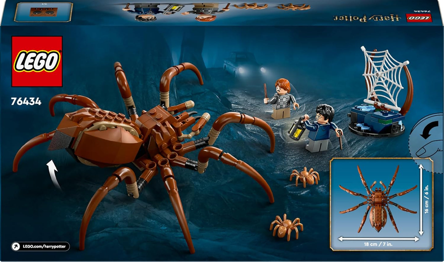 LEGO Harry Potter - Aragog in The Forbidden Forest - Set with Spiders - Magical Creatures Figurines - 2 Character Minifigures - Gift for Children and Movie Fans from 7 Years Old 76434