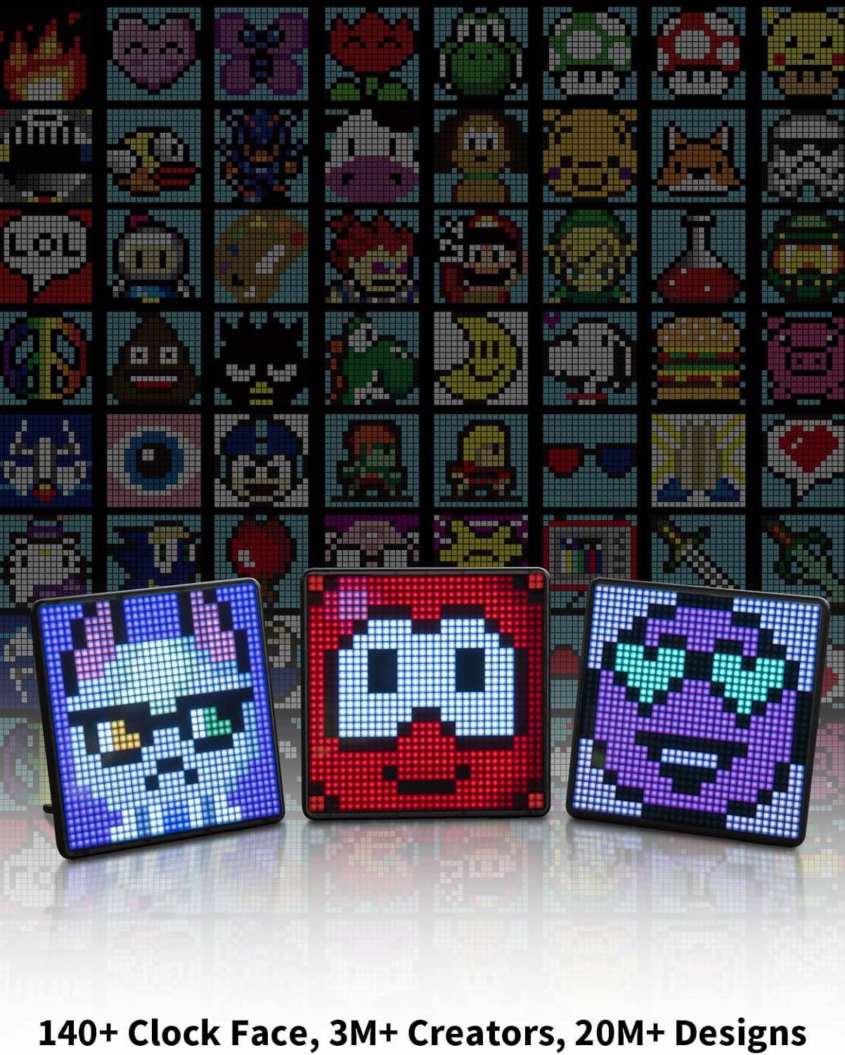Divoom Pixoo-Max Pixel Display, APP Cellphone Control Display with 32 X 32 Programmable LED Screen for Home Decoration, Business Advertisement