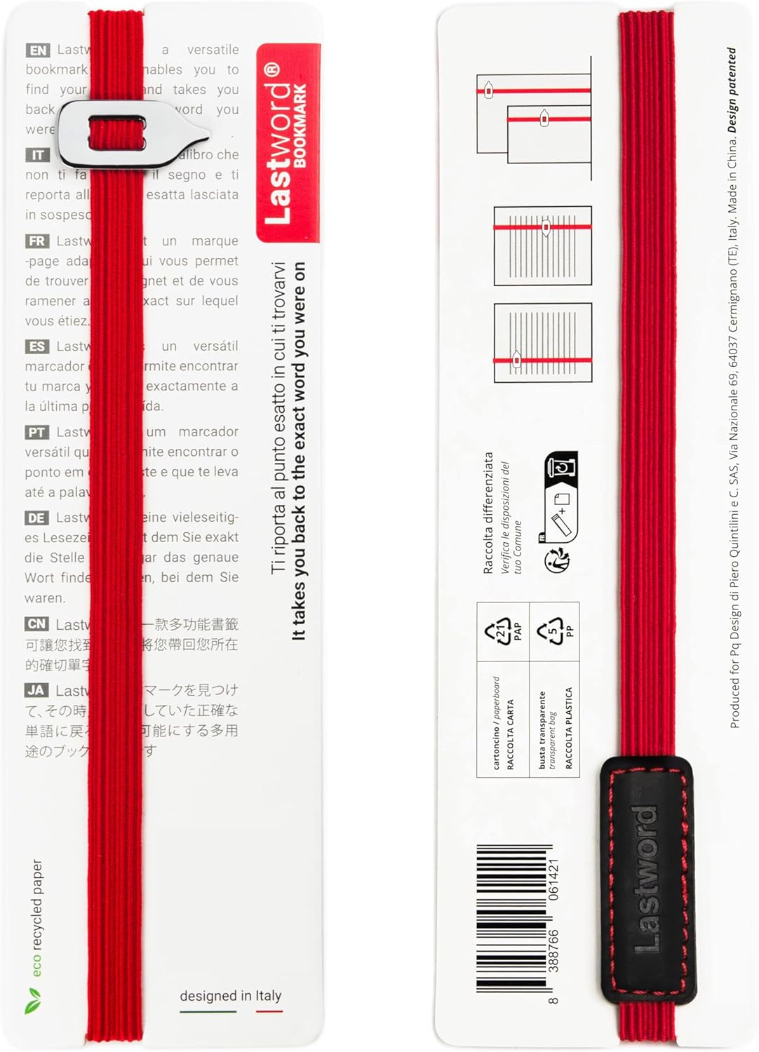 Special Bookmark, Elastic Bookmark for Men and Women, Gift Idea for Readers, Graduation, Birthday, Teacher Gifts, Design Gifts ??? Red Lastword