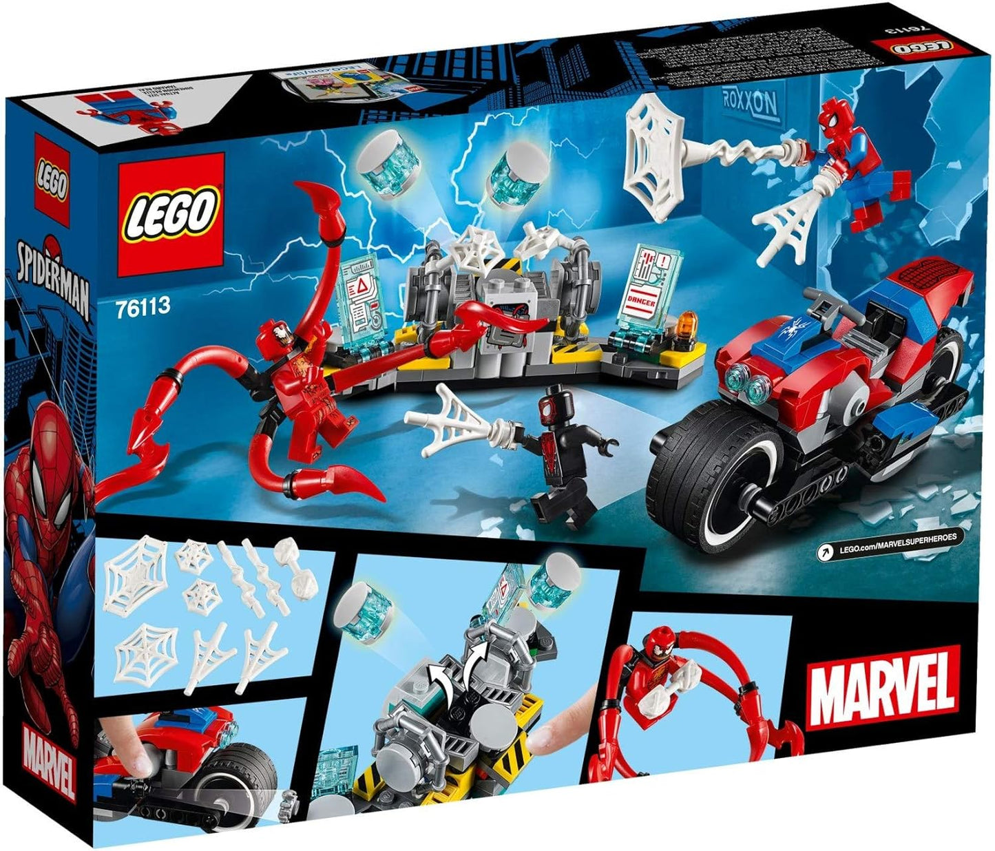 Lego 76113 Super Heroes Spider-Man Bike Rescue Building Set, Marvel Toy Vehicles for Kids
