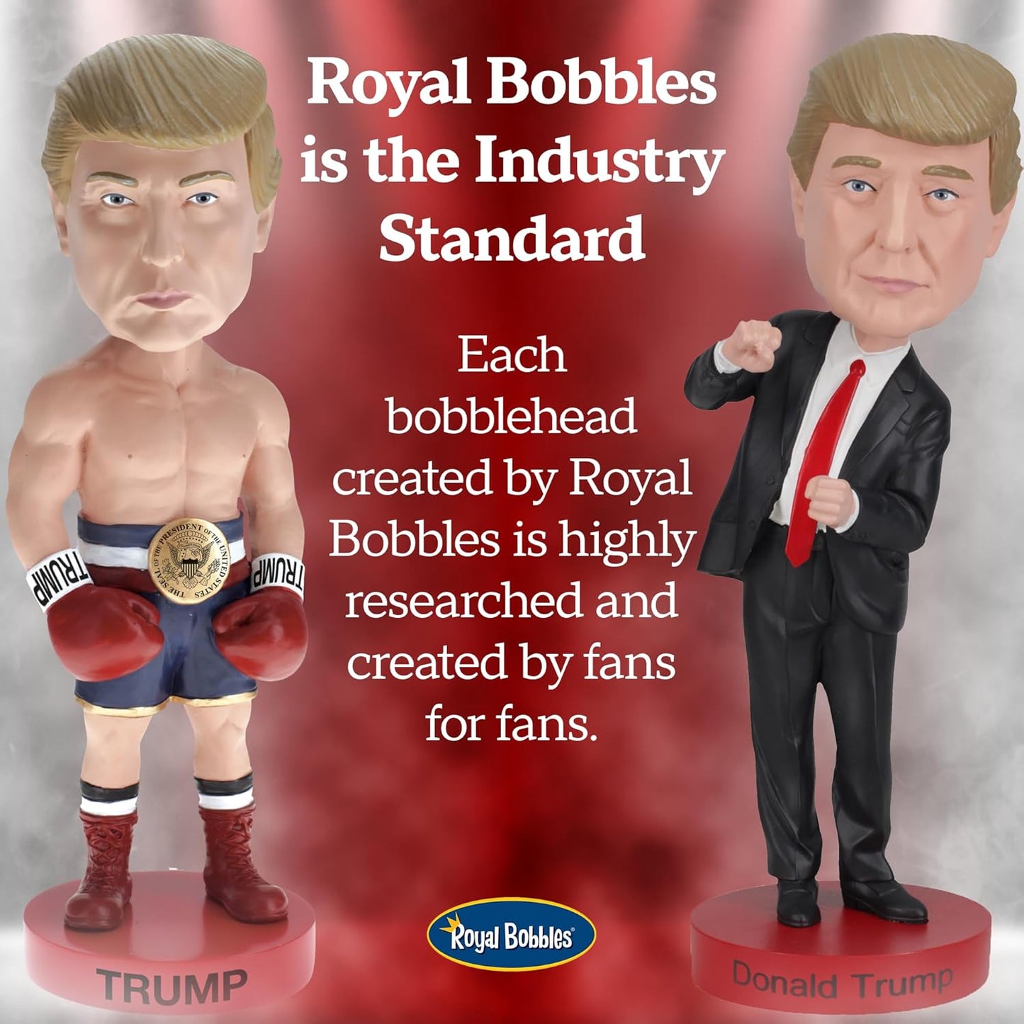 Royal Bobbles Donald Trump, 45th President of The United States ??? 8 Inches Tall ??? Collectible Bobblehead Statue