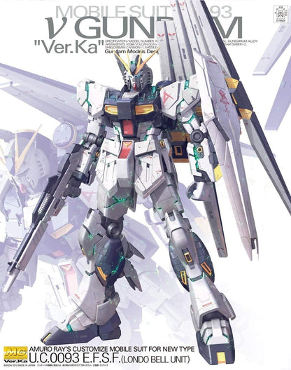 Bandai 5055454 Rx-93 Nu Gundam (Ver. Ka) MG Model Kit, from Char'S Counterattack,White/Black