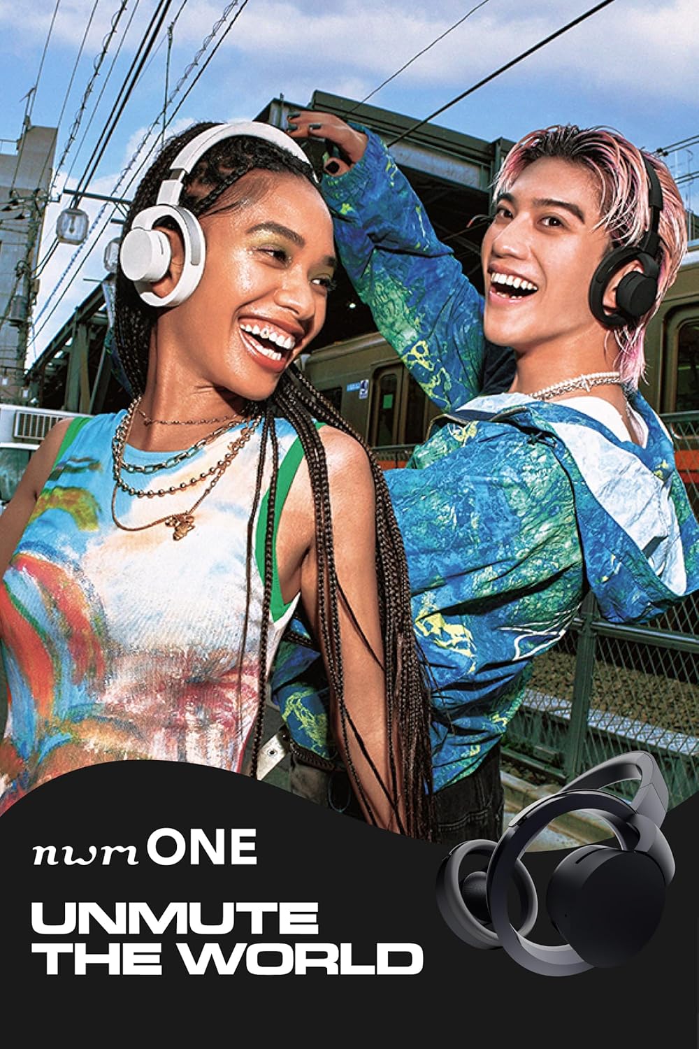 nwm ONE Wireless Open-Ear Headphones | Prevents Sound Leakage with PSZ Technology (Bone Conduction Alternative) | Bluetooth 5.3 | Multipoint | 20-Hour Battery Life with Microphone | Dark Gray