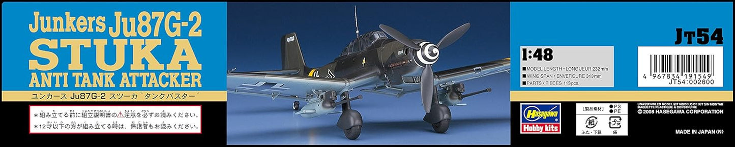 Faller Hasegawa 1:48 Scale JU87G-2 Stuka Anti-Tank Model Kit