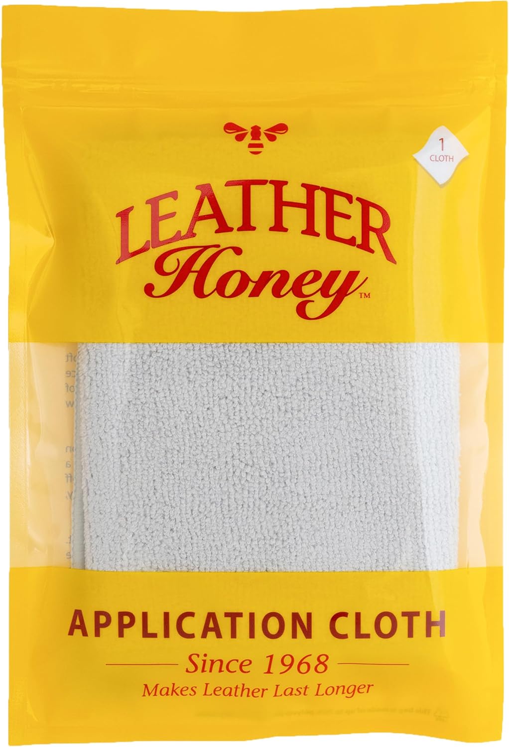 Leather Honey Lint-Free Application Cloth: Microfiber Cloth for Use Leather Conditioner and Leather Cleaner. Leather Care Made in The USA Since 1968