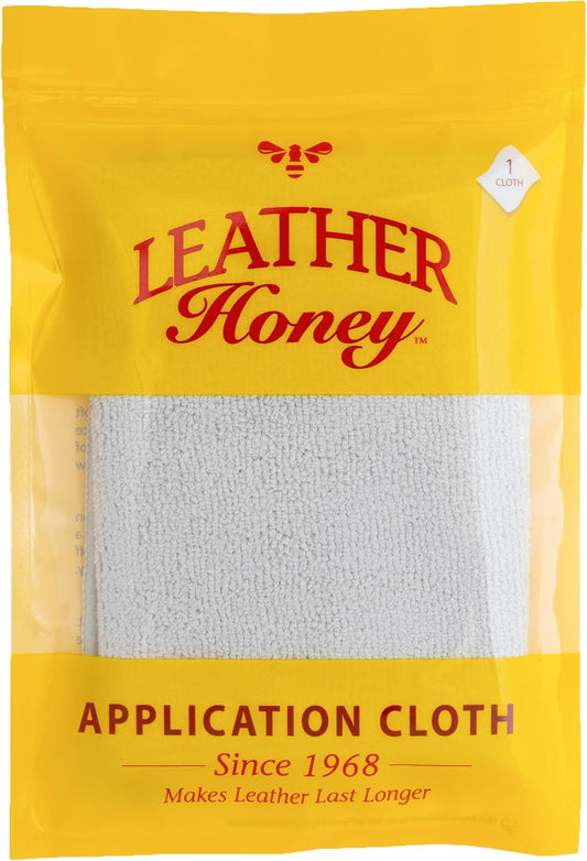 Leather Honey Lint-Free Application Cloth: Microfiber Cloth for Use Leather Conditioner and Leather Cleaner. Leather Care Made in The USA Since 1968