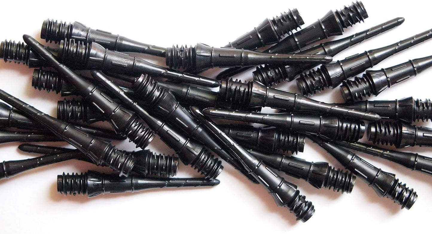 LSTYLE Dart Tips: Premium Lippoint - Soft Tip Points - 2BA Standard Thread - Black