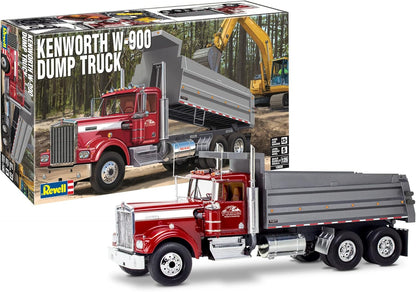 Revell 12628 Kenworth W-900 Dump Truck 1:25 Scale 265-Piece Skill Level 5 Model Building Kit White