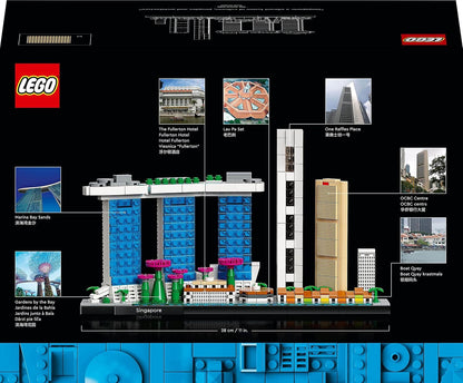 LEGO 21057 Architecture Singapore Model Building Set for Adults, Skyline Collection, Collectible Crafts Construction, Home Decor Gift Idea