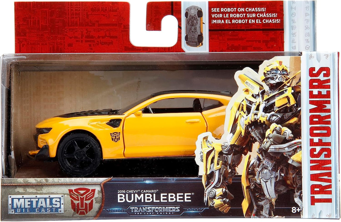 JADA 1:32 Metals Transformers - Bumblebee 2016 Chevrolet Camaro Diecast Model Car