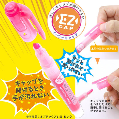 ZEBRA Optex 1 EZ WKS11-10C Highlighter, 10 Colors, Red, Pink, Orange, Yellow, Green, Blue, Dark Blue, Fuchsia, Purple, Brown