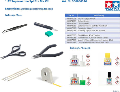 Tamiya Models Spitfire Mk.VIII Model Kit
