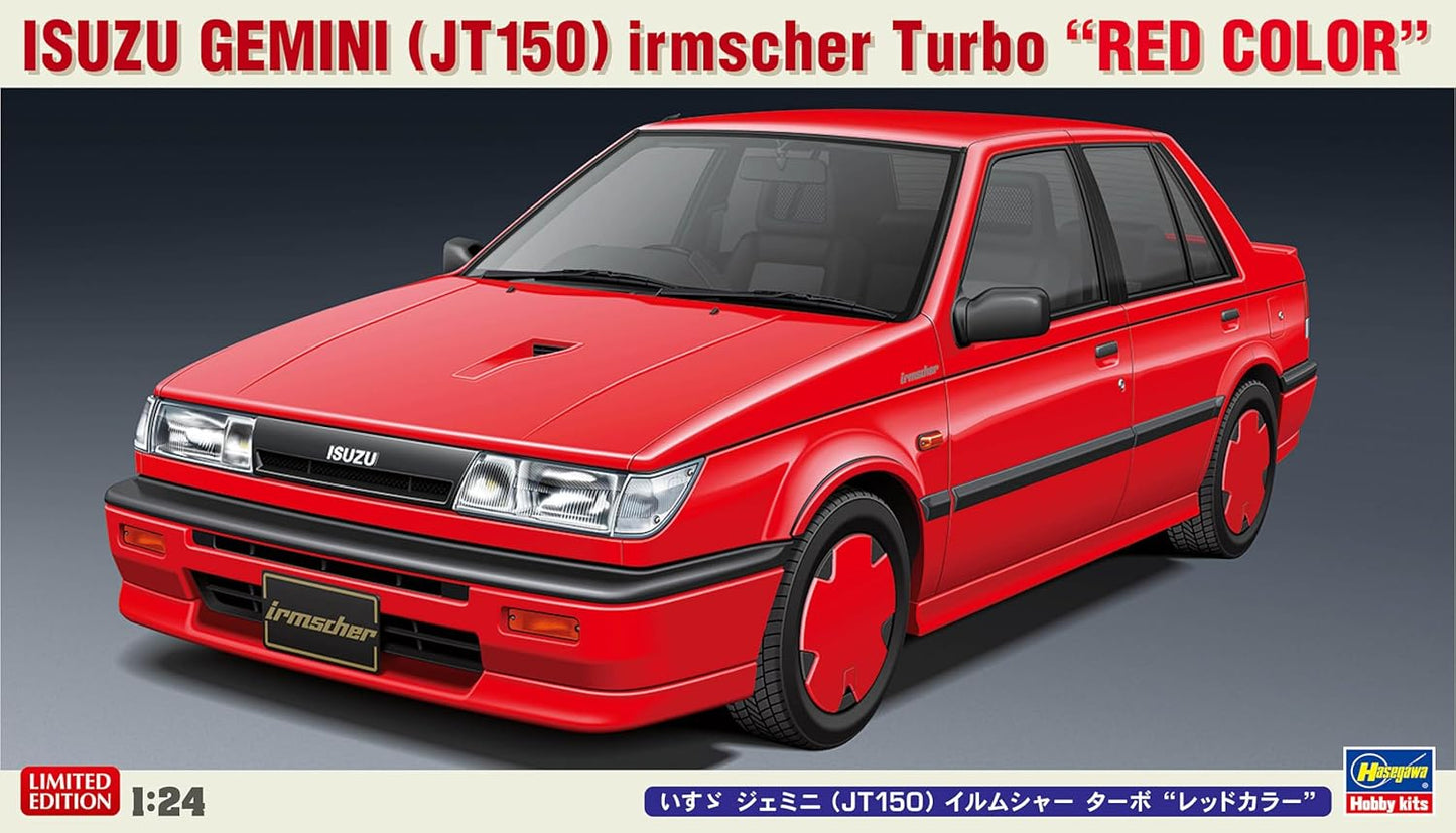 Hasegawa 20664 1/24 Isuzu Gemini (JT150) Irmshire Turbo Red Color Plastic Model