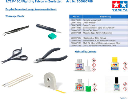 Tamiya Models Block 50 Fighting Falcon with Full Equipment Model Kit, Grey, Small