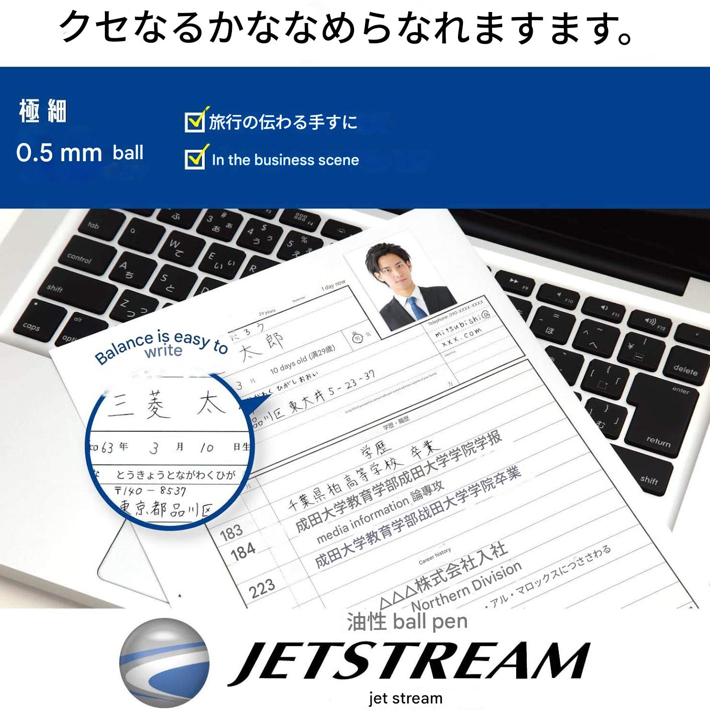 Uni Jetstream Multi Function Pen, 4 Color Ballpoint Pen,Light Pink Barrel (MSXE510005.51)