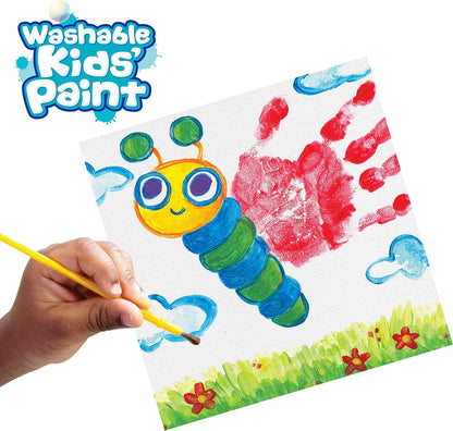 Crayola Washable Kids Paint Set & Paintbrush, Painting Supplies, 18 Count