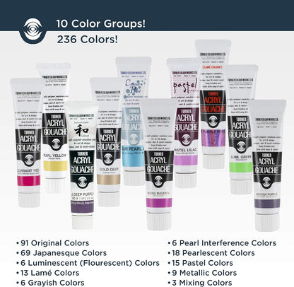 Turner Colour Works Acryl Gouache Artist Acrylic Paint - Single 40 ml Tube - Permanent Yellow Orange