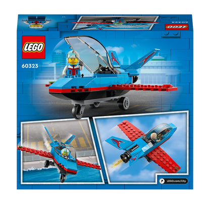LEGO City Stunt Plane 60323 Building Kit; Fun Toy Jet Playset for Kids Aged 5
