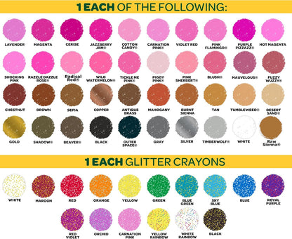 Crayola Ultimate Crayon Box Collection (152ct), Bulk Kids Crayon Caddy, Classic & Glitter Colors, Coloring Book Supplies, Gift for Kids