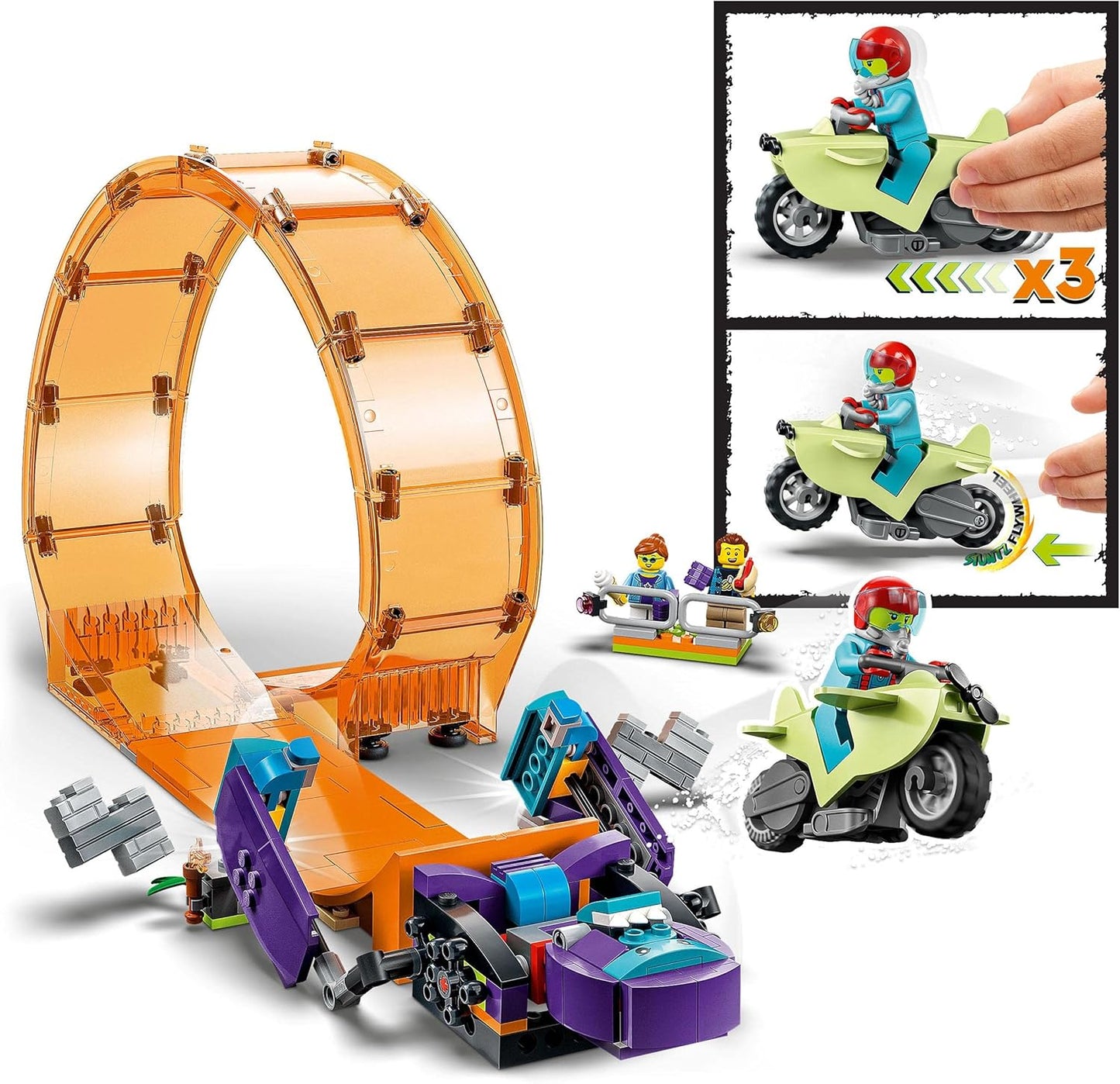 Lego City Stuntz Smashing Chimpanzee Stunt Loop 60338 Building Toy Set for Boys, Girls, and Kids Ages 7+ (226 Pieces)