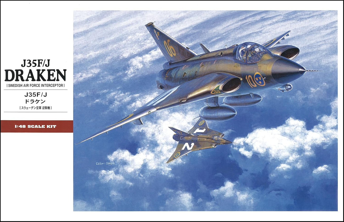 Hasegawa 1:48 Scale J35F/J Draken Model Kit