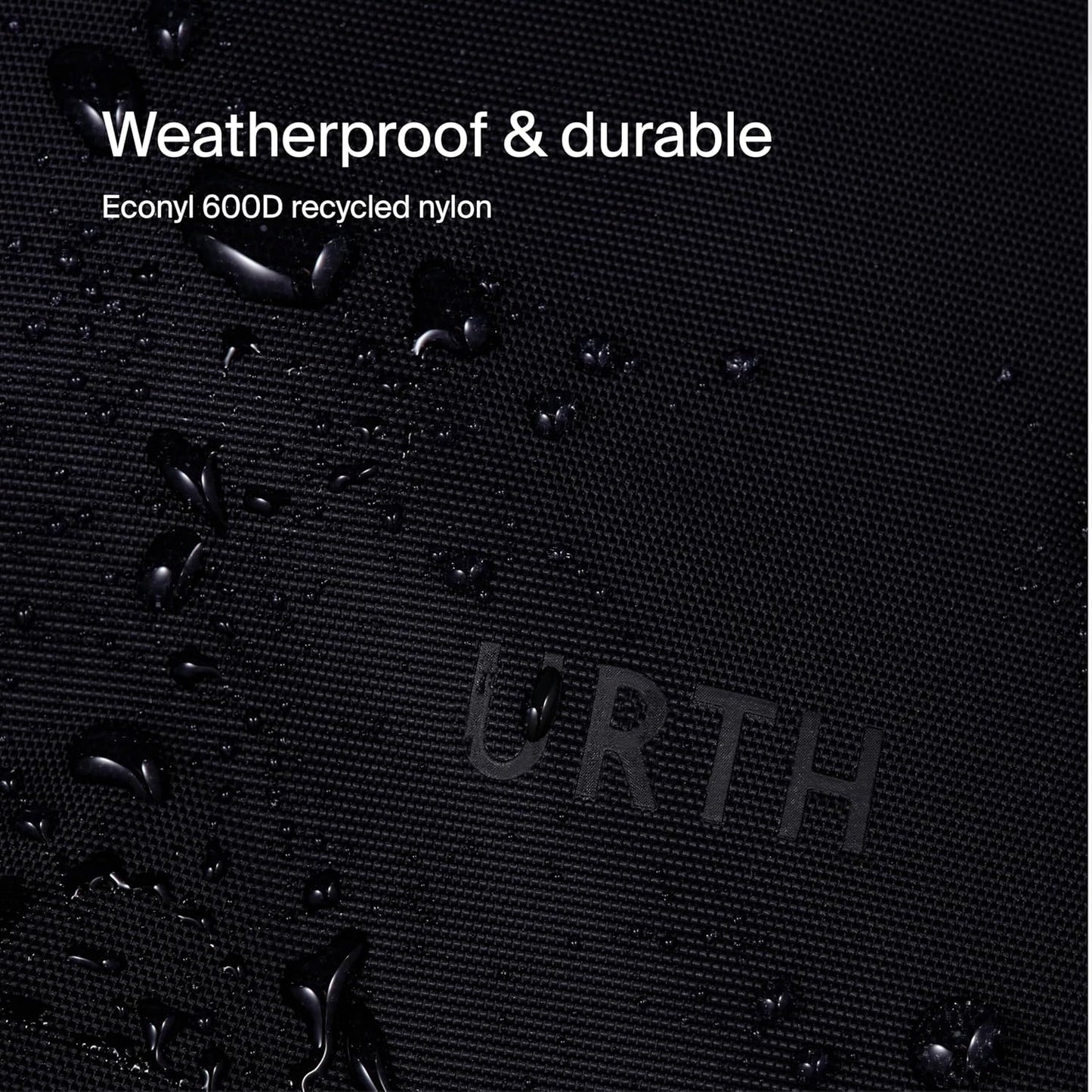 Urth Zeolite Tech Organiser - Water Resistant, Recycled Electronics Travel Case, Cable Organiser Bag for Cords, Charger, Phone, Camera Accessories in Black