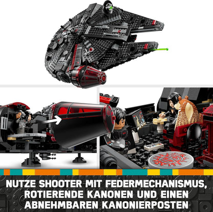LEGO Star Wars The Black Falcon - Collectible Spaceship Set - Buildable Brick Vehicle for Kids - Birthday Gift for Boys, Girls and Fans 75389