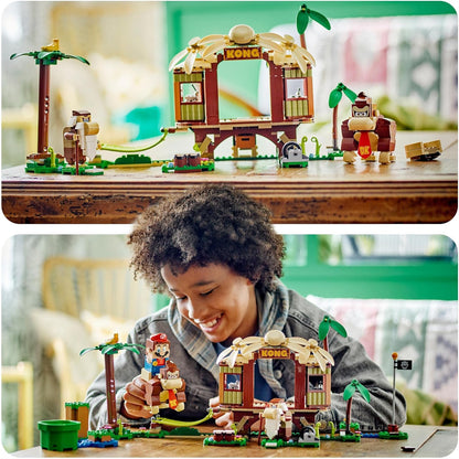 LEGO 71424 Super Mario Donkey Kong Hut Expansion Set, Construction Toy with 2 Characters, Combine with Starter Pack, for Kids, Boys and Girls Ages 8 and Above
