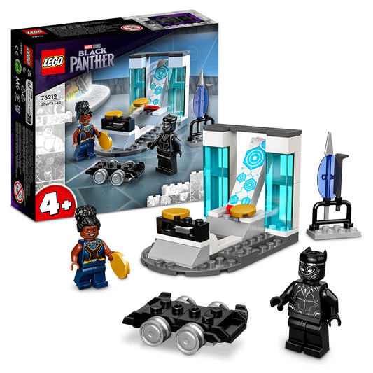 LEGOå¨ Super Heroes Marvel Shuri's Lab 76212 Building Kit; Black Panther Construction Toy for Kids Aged 4