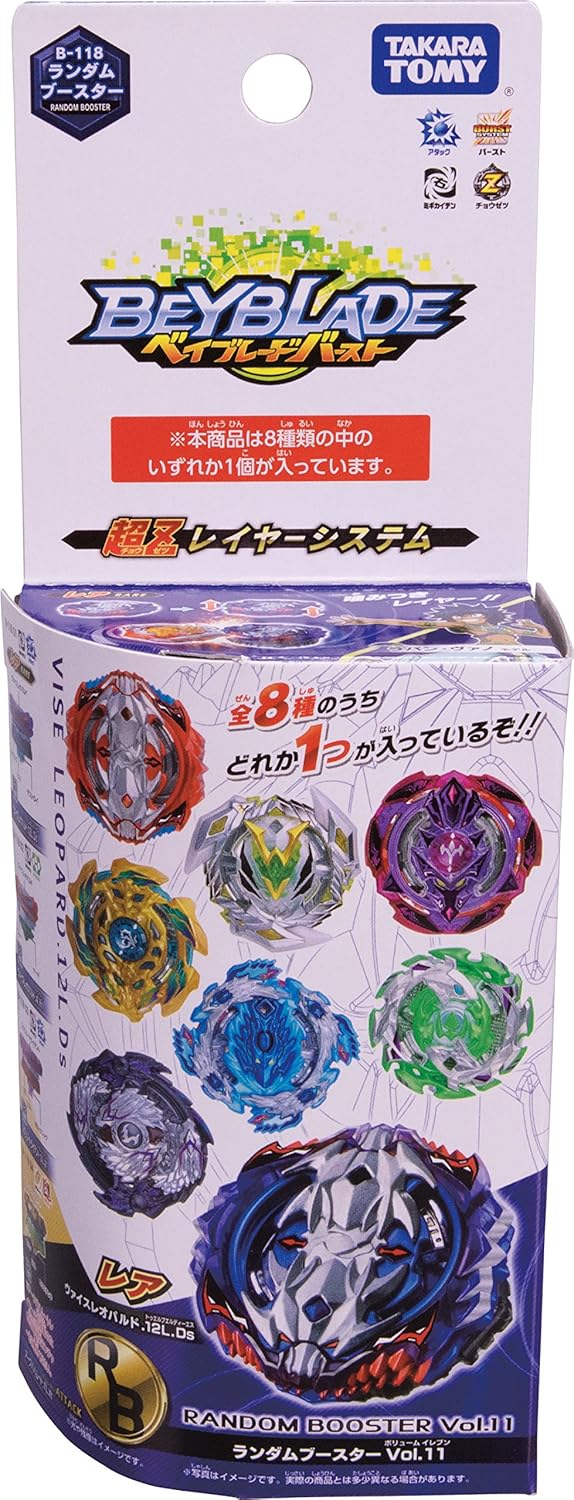 TAKARA TOMY B-118 Beyblade Burst Random Booster Vol. 11 Vise Leopard.12L.Ds Attack Type
