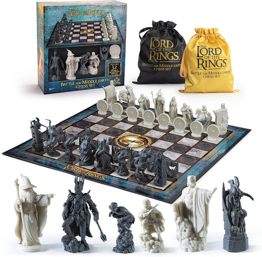 The Noble Collection The Lord of The Rings - Chess Set: Battle for Middle-Earth,Black, for 5 Players