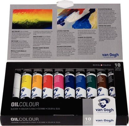 Van Gogh Oil Color Paint, 10x20ml Tubes, Basic Set