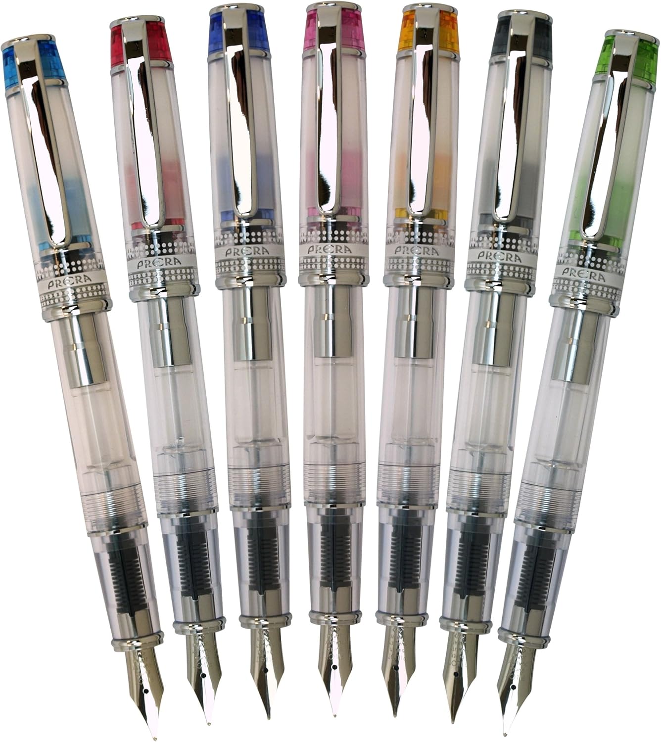 PILOT Prera Iro-Ai Medium-Nib Transparent Black Body Fountain Pen (FPRN-350R-TBM) side view