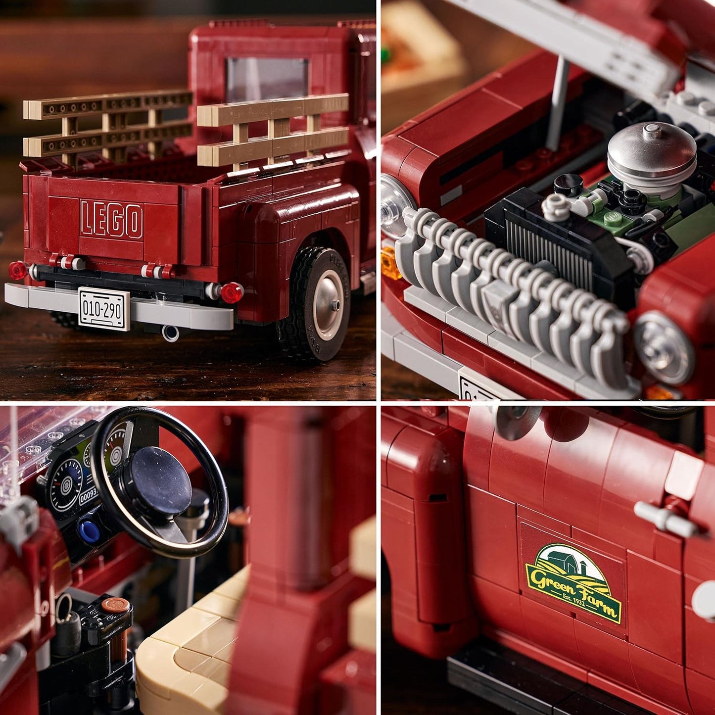 LEGO Icons Pickup Truck 10290 Building Kit for Adults; Build and Display an Authentic Vintage 1950