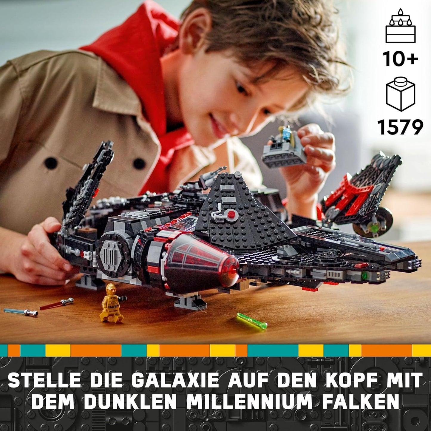 LEGO 75394 Star Wars Imperialer Sternzersțrer, Sternenschiff Set mit Darth Vader und Cal Kestis