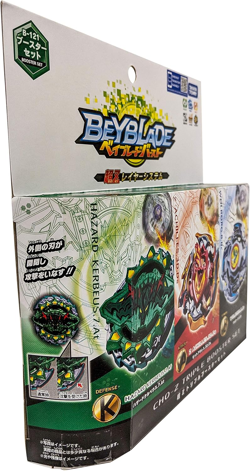 TAKARA TOMY Takaratomy Beyblade Burst B-121 Burst Super Cho-Z Triple Booster Set, Brown