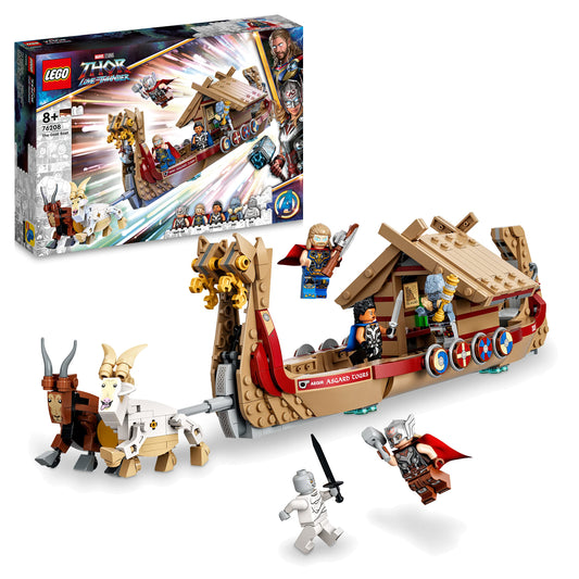 LEGOå¨ Super Heroes Marvel The Goat Boat 76208 Building Kit; Collectible Thor Construction Toy with 5