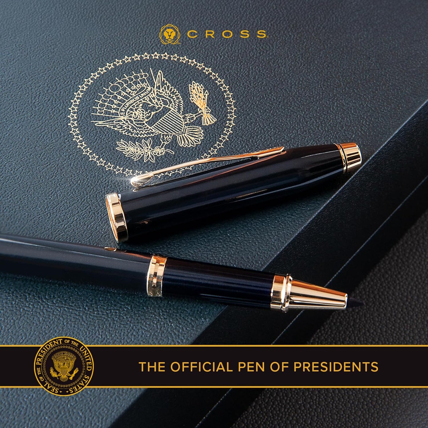 Cross Century II Refillable Ballpoint Pen Presented in a Luxury Gift Box - Medium Point, Black Ink, Black & Gold