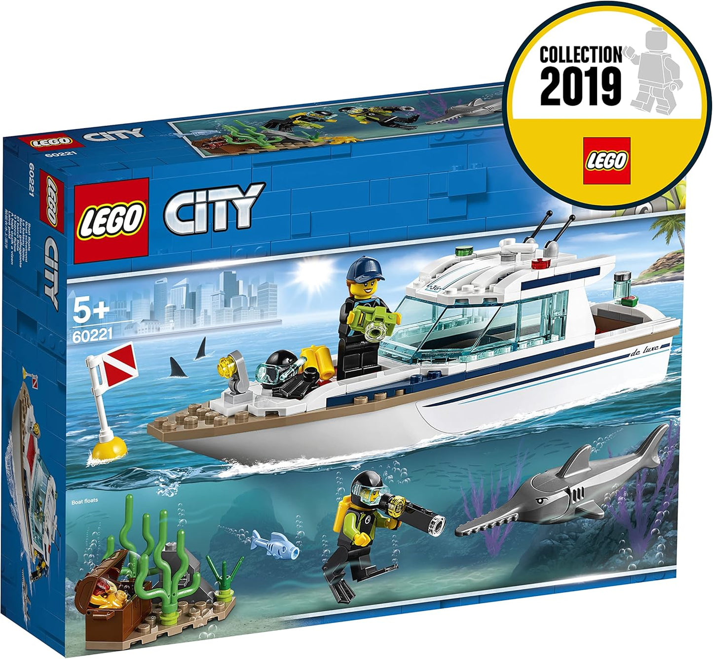City Great Vehicles Diving Yacht Toy Boat, Building Sets for Kids