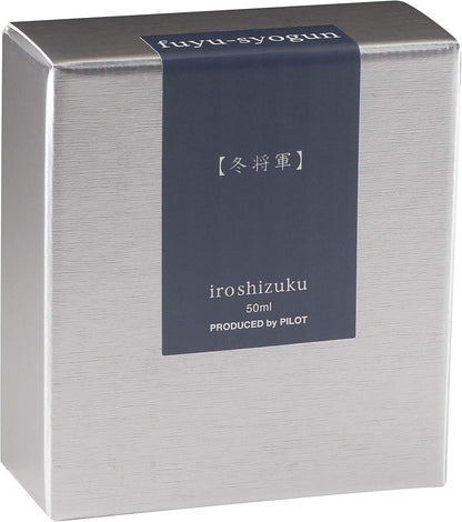 PILOT Iroshizuku Bottled Fountain Pen Ink, Fuyu-Syogun, Rigor of Winter (Cool Gray) 50ml Bottle (69215)