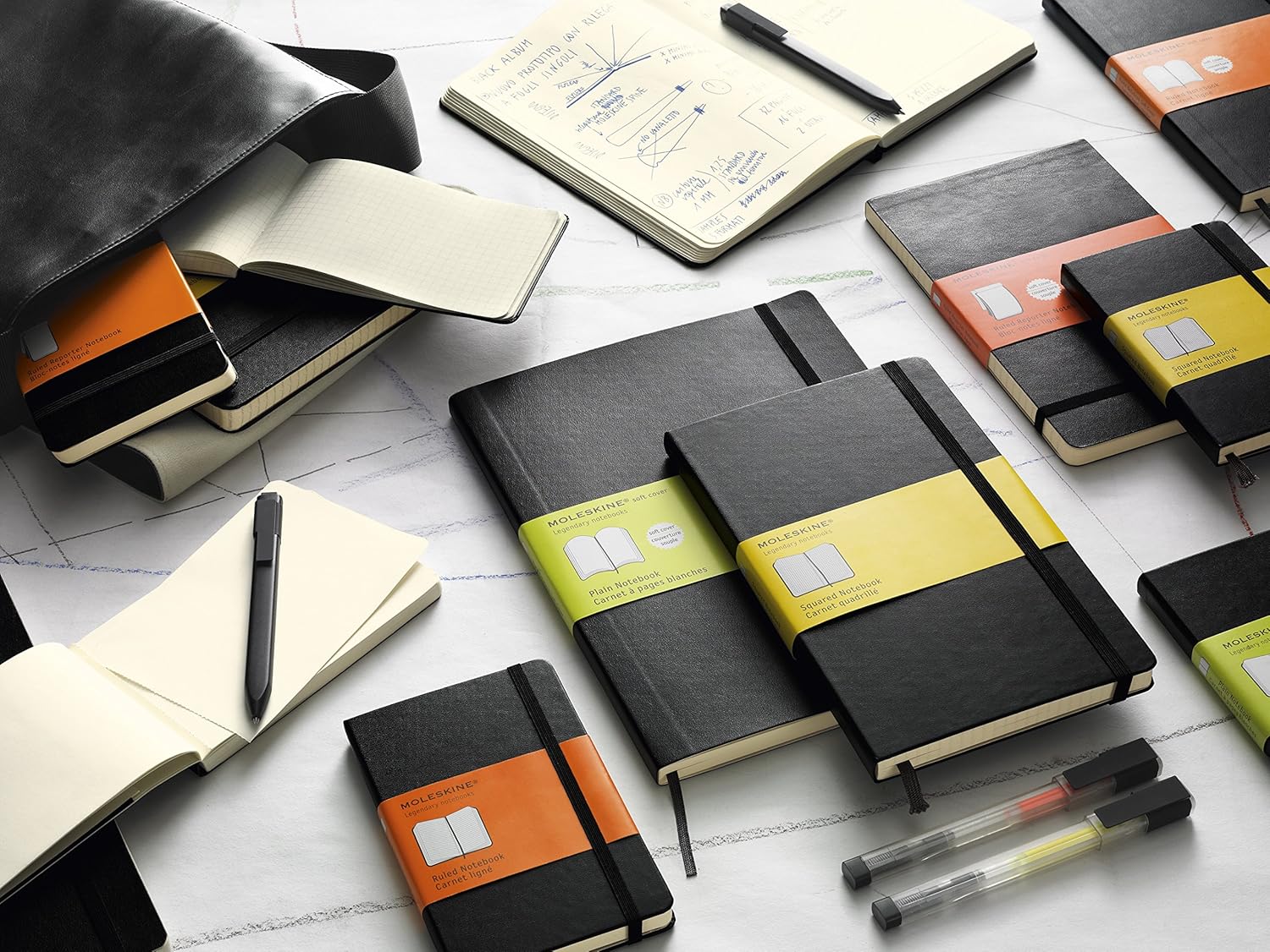 Moleskine QP060 Classic Notebook – Large Hardcover, Black, Horizontal Rule