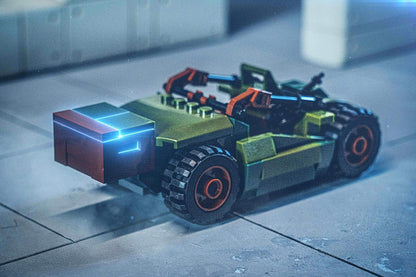 MyBuild Mecha Frame Armed Forces 7002 - Ajax Mech and Army Vehicle Building Toy Military Themed Builing Brick Set