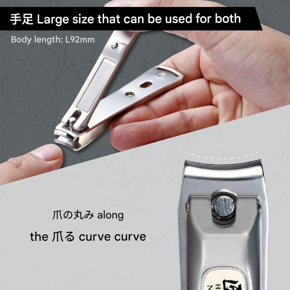 Nail Clipper Japan Stainless Steel – Green Bell Takumi No Waza G-1114 L Size – For Thick Nails Precision Cutting – Premium Made in Japan