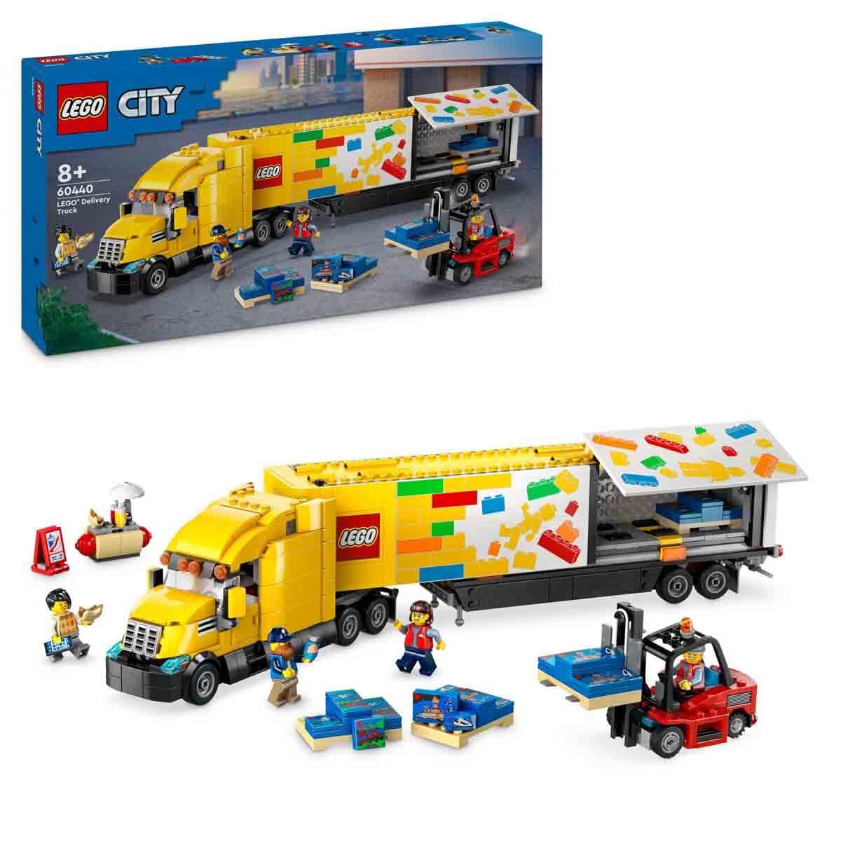 LEGO City cargo delivery truck set with packaging on a white background