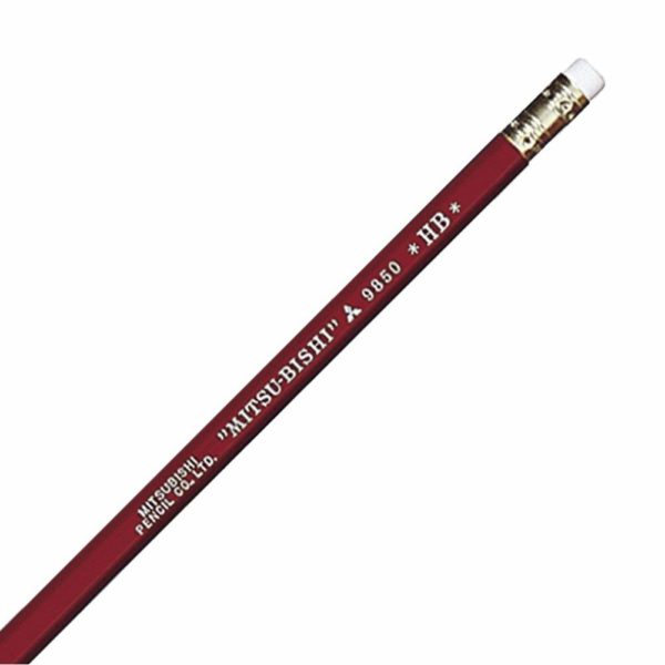 Mitsubishi Pencil with eraser Pencil with 9850 HB 1 dozen K 9850 HB - Image 3