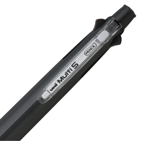 Uni Multi 5 4 Color 0.7 mm Ballpoint Multi Pen 0.5 mm Pencil - Black Body - Image 3